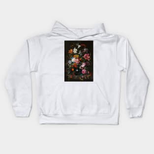 Vase of Flowers by Jan Davidsz de Heem Kids Hoodie